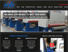 Tablet Screenshot of apexmachinegroup.com